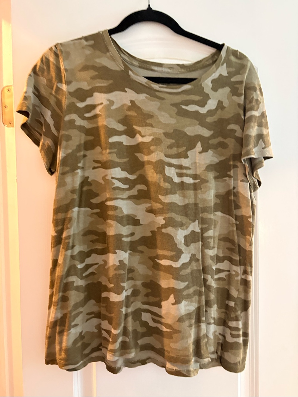 PINK Camo Print Short Sleeve Tee